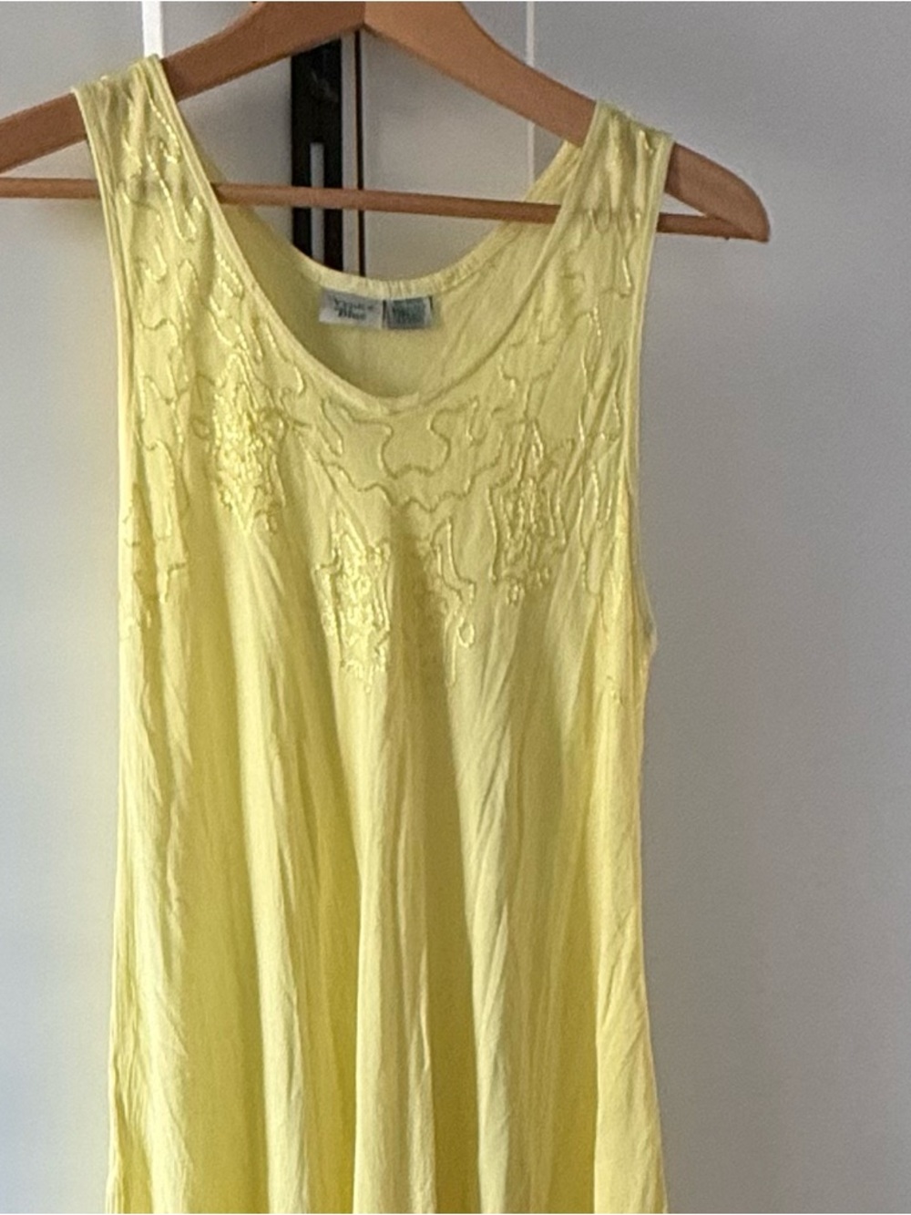 Lightweight Yellow Dress Beach Wear Cover up Sleeveless